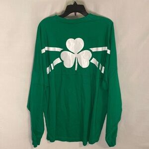 IRISH Shamrock Shillelagh Sticks long sleeve Tee shirt St. Patrick Day Green XL